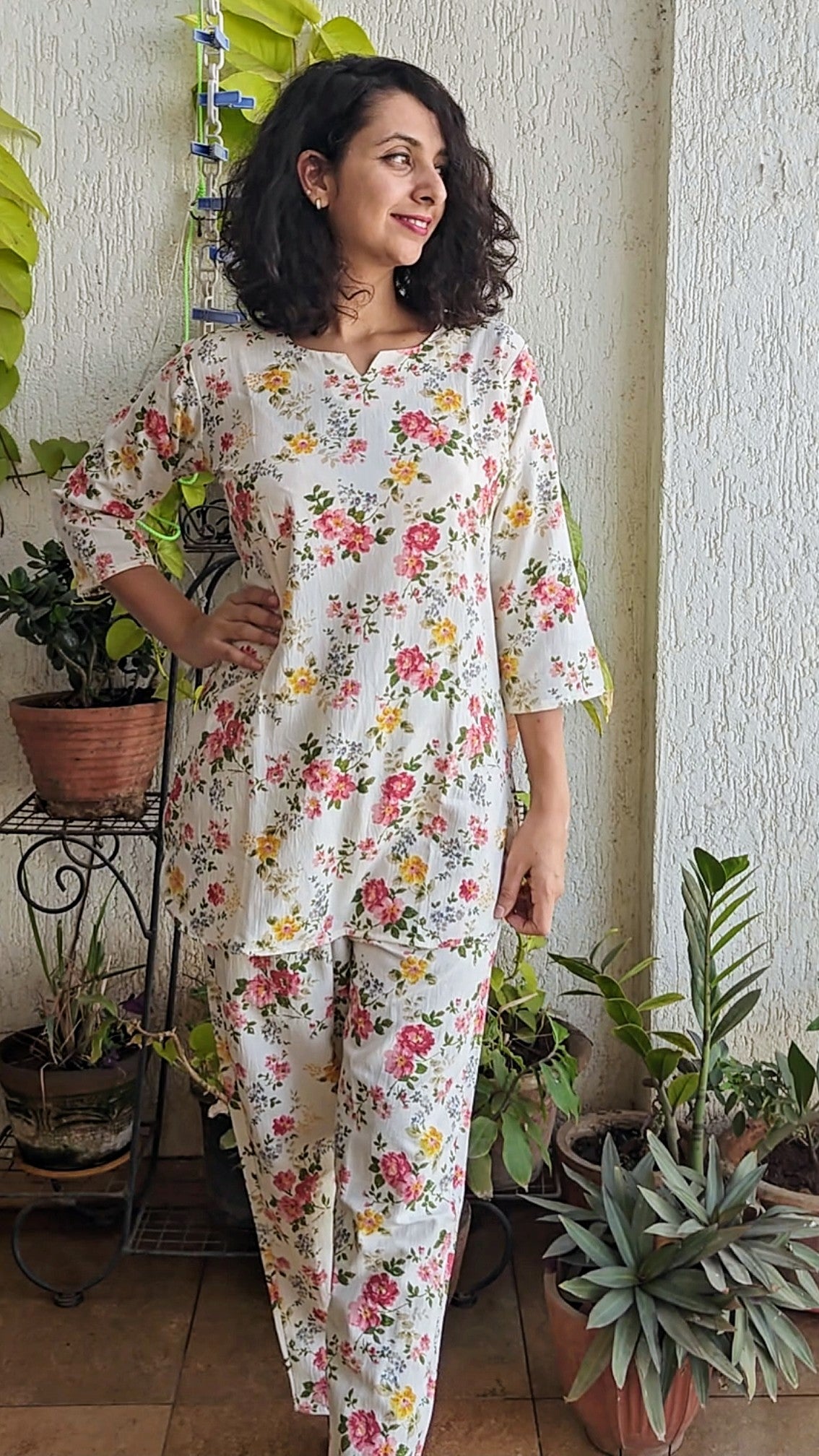 Pure cotton floral Co-ord set