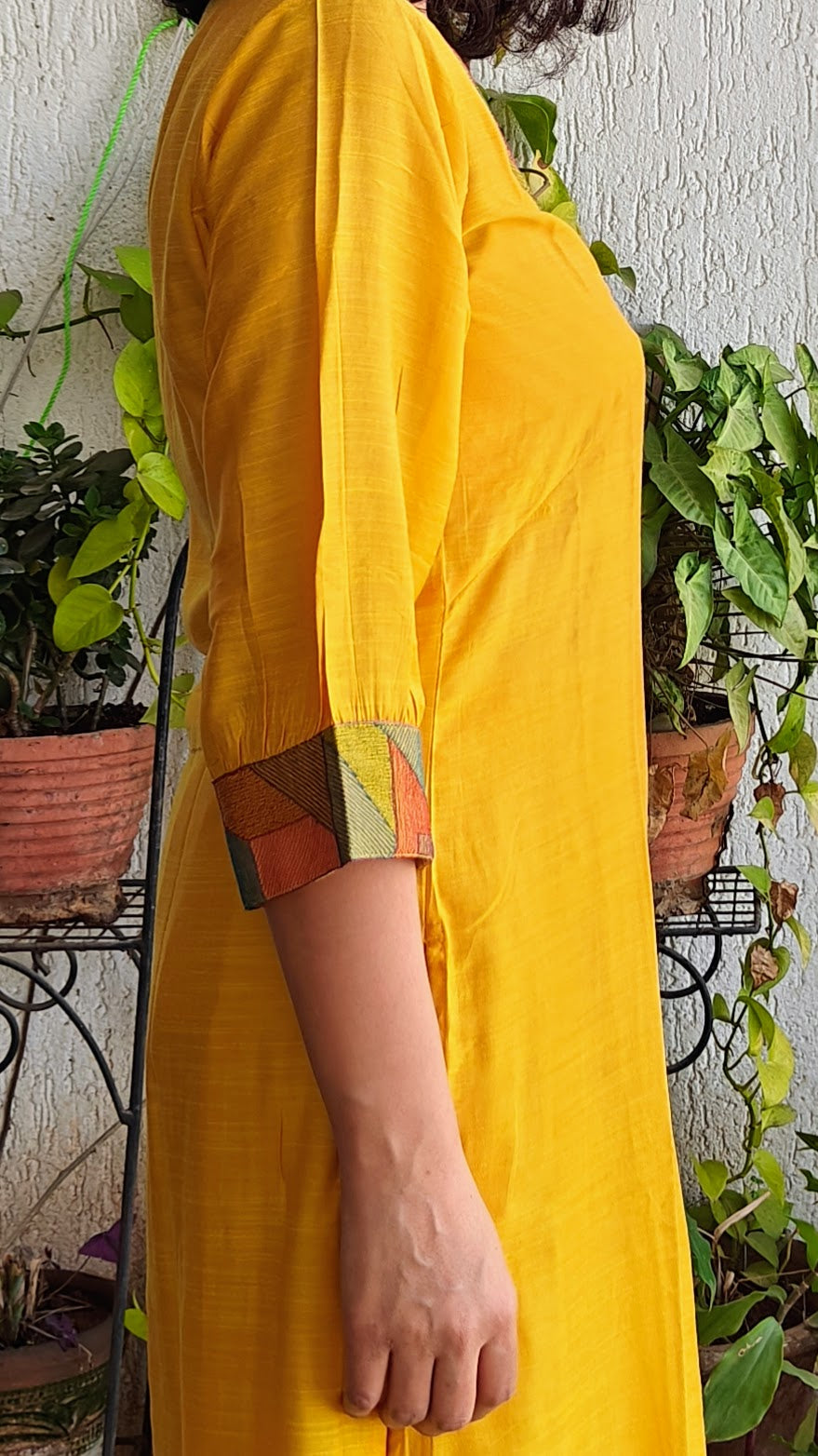 Sunshine yellow straight kurta set