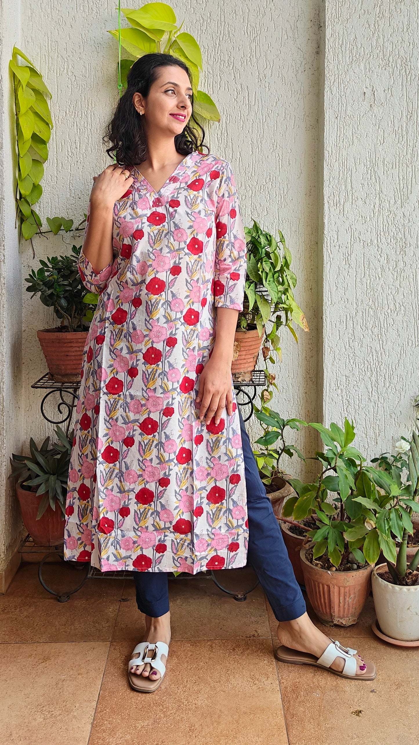 Pure cotton printed kurti